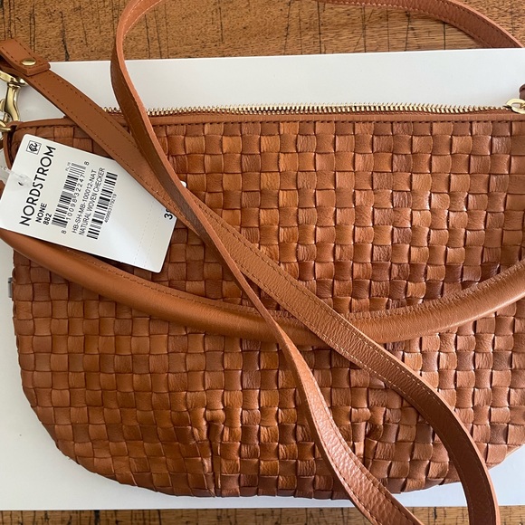 Clare V. Petit Moyen Natural Woven Checker - Picture 2 of 7